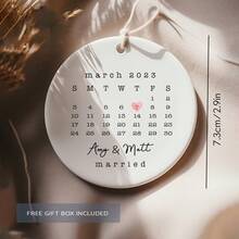 Personalized Customized Wedding Decorations, Wedding Gifts, Wedding Date Decorations, Heart-Shaped Calendars, Anniversary Gifts, Our First Christmas, Newlywed Gifts, Wedding Gifts