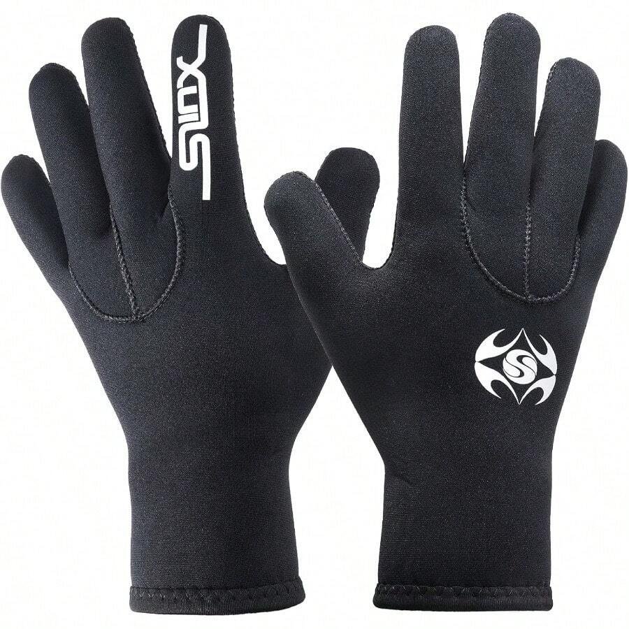 Water Gloves 3mm Neoprene Five Finger Warm Wetsuit Winter Gloves For Scuba Diving Snorkeling Surfing Swimming