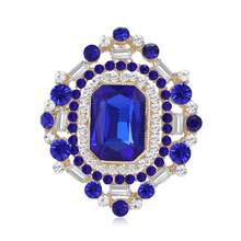 1 PC New Fashion High-End Light Luxury Brooch. Suitable For Shirts, Dresses And Sports Jackets, It Is An Ideal Choice For Commuting, Dates And Parties, Elegant And Unique. - 藍色 - 查看 6