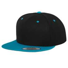 Yupoong Gorra Snapback clásica de dos tonos (Negro/Verde Azulado) - Negro - Ver 1