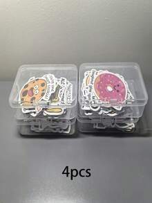 2/4/6/8/12个装小型透明PP收纳盒 - 多功能便携式贴纸和首饰收纳盒，适用于收纳贴纸、小物件、文具、首饰、发夹、发圈等，适合学校、家庭、办公室、学生、员工、珠宝店、精品店等场所，是桌面、办公室、家居收纳的理想之选。 - 無色 - 查看 10