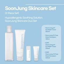 ETUDE SoonJung Skincare Set, Ph 5.5 Relief Toner 12.68 Fl Oz + 10-Free Moist Emulsion 5.07 Fl Oz, Face Moisturizer For Sensitive Skin, Soothing Care, Perfect For Gift, Korean Skin Care, Beauty - Tùy chọn đơn - Xem 2