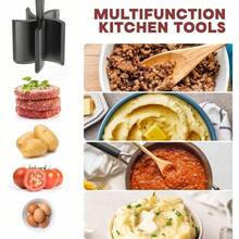 Meat Chopper For Ground Beef, Heat Resistant Meat Masher For Hamburger Meat Meat Masher, Ground Beef Chopper Tool Kitchen Tools & Gadgets - 黑色 - 查看 8