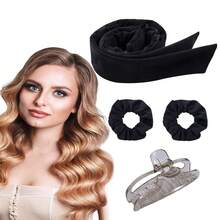 4pcs No-Heat Hair Curler Headband Clip Set, Slouchy Bowknot Long Hair Band Curling Waver Styling Tool For Big Waves, Hair Curlers, Curly Hair Brush, Rollers, Curly Hair Products, Curler, Rollers For Hair Curl, Curly Hair Tools, Hair Rollers, Curly Hair, Heatless Curl, Heatless Curls, Hair Curler, Barber, Hair Tools, Hair Products, Hair Curlers, Rollers
