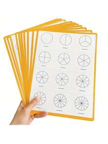 10pcs A4 Reusable Fraction Practice Writing Paper