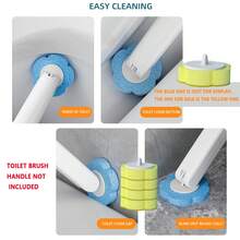 36/48 件 FOBIANJIE 一次性清洁刷头，适用于厕所和浴室（不含手柄）