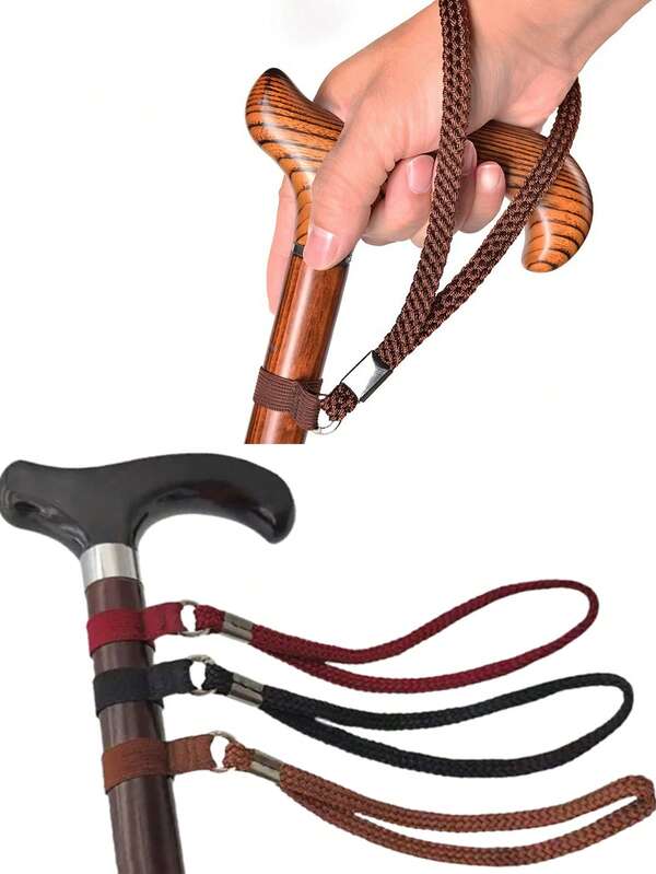 Cinturino antiscivolo per bastoni da passeggio per anziani, corda di fissaggio migliorata, corpo in corda con motivo robusto, cinturino antiscivolo e antiperditaper bastoni da trekking all'aperto, può essere utilizzato anche per appendere ombrelli e chiavi, cinturino da polso per bastoni da passeggio, cinturino per bastoni da trekking, cinturino da mano per bastoni