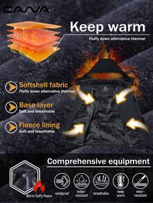 Cavva 男士冬季保暖防水防风多口袋滑雪外套，适合徒步、露营、登山、滑雪等户外活动。 - 彩色 - 查看 6