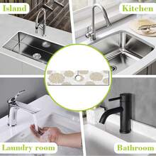 1pc Boho Mandala Printed Sink Faucet Suction Pad, Drainage Pad, Kitchen, Bathroom Sink, Countertop, Drainage Pad, Diatomite Washbasin, And Cuttable Quick-Drying Pad. - Multicolor - View 8