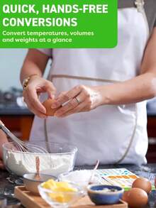 1pc Kitchen Conversion Chart Magnet - Measurements Conversion Chart - Baking Supplies Baking Accessories Cooking Gadgets - Kitchen Gadgets Has A Strong Magnet And Clear Print, Sticking Easily To Fridges For Quick Measurement Checks While Cooking. - White - View 5