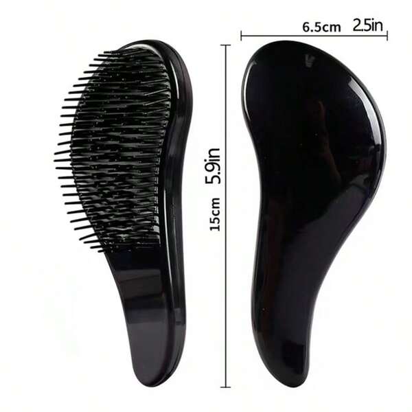 1 pieza Cepillo de cabello con forma de pie, peine de plástico para uso en seco y húmedo, cepillo desenredante de masaje, peine de masaje, cepillo de cabello suave, herramienta de peinado portátil y colorida, adecuada para viajar