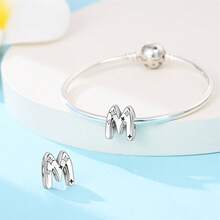 Easvnya S925 Silver-Plated A-Z 26-Letter Silver Star Beaded Daily Versatile Pendant, Commuting Small Pendant Suitable For Original Bracelets And Necklaces, Simple And Fashionable Pendant DIY Jewelry Making, Buy Your Favorite Letters To Form Your Own Birthday Or Name, Women's Birthday, Holiday Party Gifts