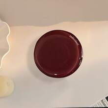 1pc Retro Brown English Round Expandable Foldable Slouchy Phone Holder, Compatible With Apple, And Other Smartphone Cases, Minimalist Aesthetic, Adhesive Style - Multicolor - View 9