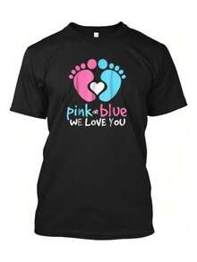 Playera Revelación De Genero Gender Reveal Boy Or Girl - Negro - Ver 1