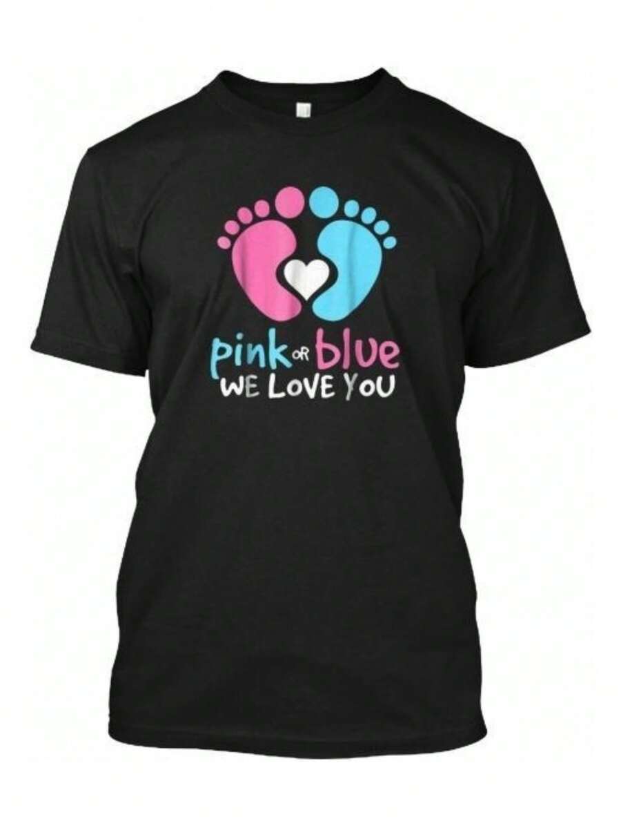 Playera Revelación De Genero Gender Reveal Boy Or Girl - Negro - Ver 1