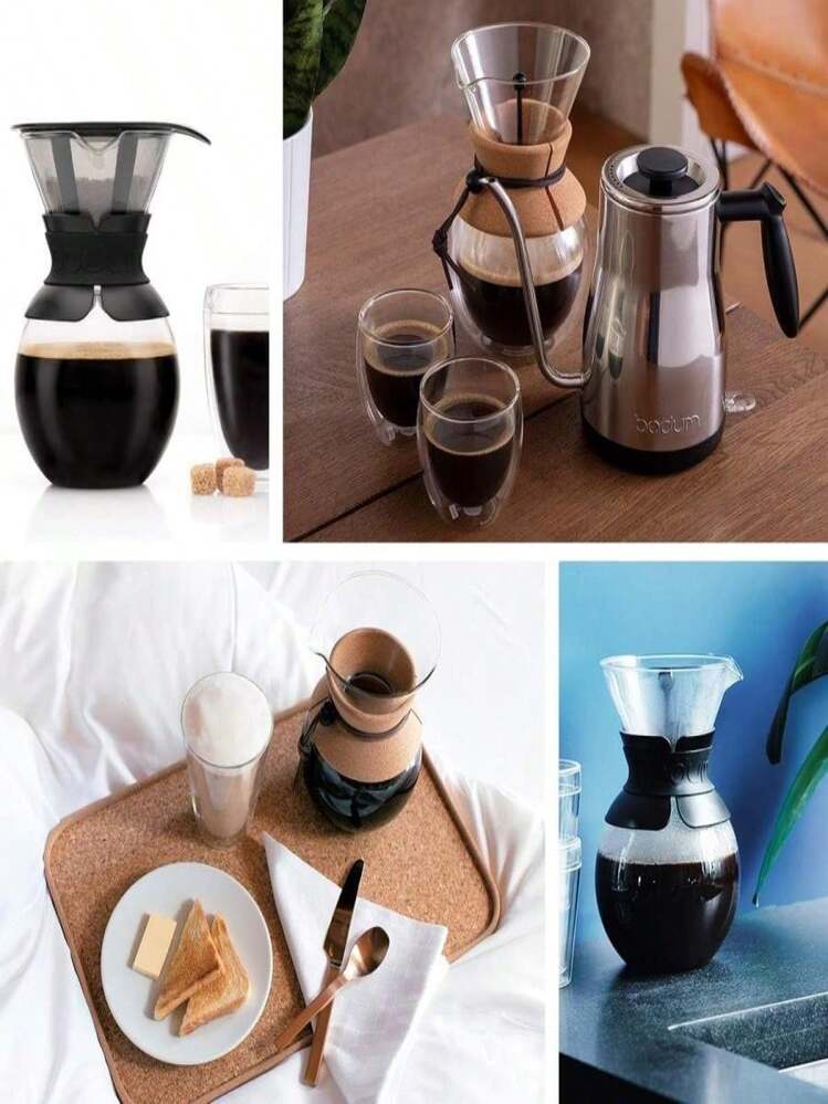 BODUM 17oz Pour Over Coffee Maker, High-Heat Borosilicate Glass With  Reusable Stainless Steel Filter And Cork Grip - Made In Portugal | SHEIN USA