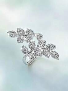 Anillo zirconia cúbica - Plateado - Ver 5