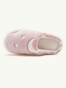 1 Paio di scarpe semplici e calde di colore unito per adolescenti, con suola in EVA, decorazione che brilla al buio, adatte per uso interno, autunno/inverno - Rosa - Visualizzare 7