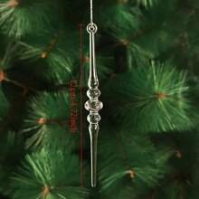 30颗圣诞树仿真水晶装饰，亚克力水晶泪珠，圣诞树挂饰，水晶吊饰，中心装饰，婚礼装饰，各种节日派对装饰 - 無色 - 查看 8