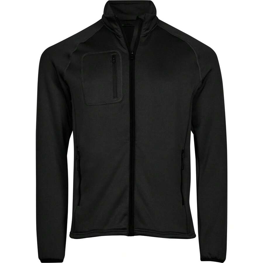 Tee Jays Mens Stretch Fleece Jacket (Black) - Coffee Brown - View 1