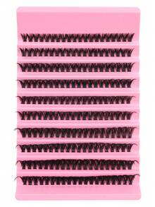 10 filas 200 racimos de pestañas, pestañas postizas mixtas 50D de longitud única con rizado completo, apariencia natural - Fácil para principiantes y reutilizables, racimos de pestañas, racimos de pestañas, pestañas individuales, pestañas, pestañas postizas