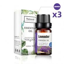 3 Stücke 10ml/0,33 fl.Oz Aromatherapie Reine Ätherische Öle Wellness Natürliche Zutaten Pflanze Fügt Reichhaltigen Dicken Aroma Duft Premium Düfte für Diffuser, Erweiterte Duftstein, Luftbefeuchter Geschenk Eukalyptus Zitrone Nelke Vanille Ingwer Kamille Rosmarin Lavendel