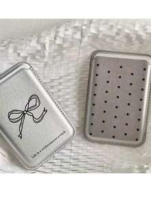 韩国独立少女蝴蝶结皮革磁吸无线充电 Magsafe 卡包手机壳适用于 16 Pro Max/15 Pro、Apple 14/13/12/11