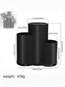 1 Stück Küchenhelfer Organizer Regal, 3-in-1 universeller Küchenhelter Halter zum Aufbewahren von Messerblock, leeren Messerblock, großen Kochutensilien, Essstäbchen, Messern und mehr platzsparenden Küchenzubehör, geeignet als Halloween Geschenk, Weihnachtsgeschenk, Jahresendkauflistenvorschlag