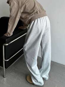 Men's Casual Sports Pants, With A Loose Straight Fit And A Drapey Feel, Suitable For Home And Outdoor Activities. They Can Be Used As A Couple's Gift. Made Of 100% Polyester Fiber, They Come With A Drawstring Waistband For Easy Adjustment And Are Available In Multiple Colors.