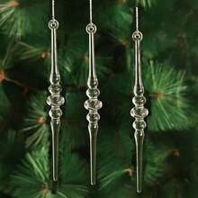 30颗圣诞树仿真水晶装饰，亚克力水晶泪珠，圣诞树挂饰，水晶吊饰，中心装饰，婚礼装饰，各种节日派对装饰 - 無色 - 查看 9