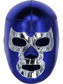 Máscara de lucha libre mexicana para adulto| Azul| Hecho en México - 1 - Ver 2
