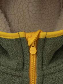 Balabala BalaOne Young Boy Fleece Jacket, 2025 Autumn/Winter, Anti-Static Warm Outerwear, Boys & Girls - Gray Green - View 5