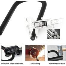 Candado en U para Bicicleta Combinación Segura Antirrobo para Trabajo Pesado con Grillete de 1.2M Cable de Longitud Llaves y Soporte de Montaje Resistente para Scooters, Motocicleta y Más (Negro) - Negro - Ver 8