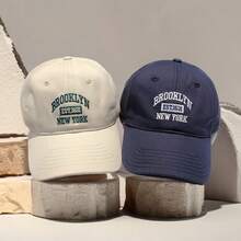 قبعة بيسبول مطرزة بعبارة "BROOKLYN EST.1631 NEW YORK" قطعتان، قبعات شمس للنساء والرجال، قبعة سائق الشاحنة، قبعة للشاطئ والصيد والحفلات والجولف والبلد والعطلات، قبعة فينتاج مناسبة للأزواج لارتدائها وكهدايا