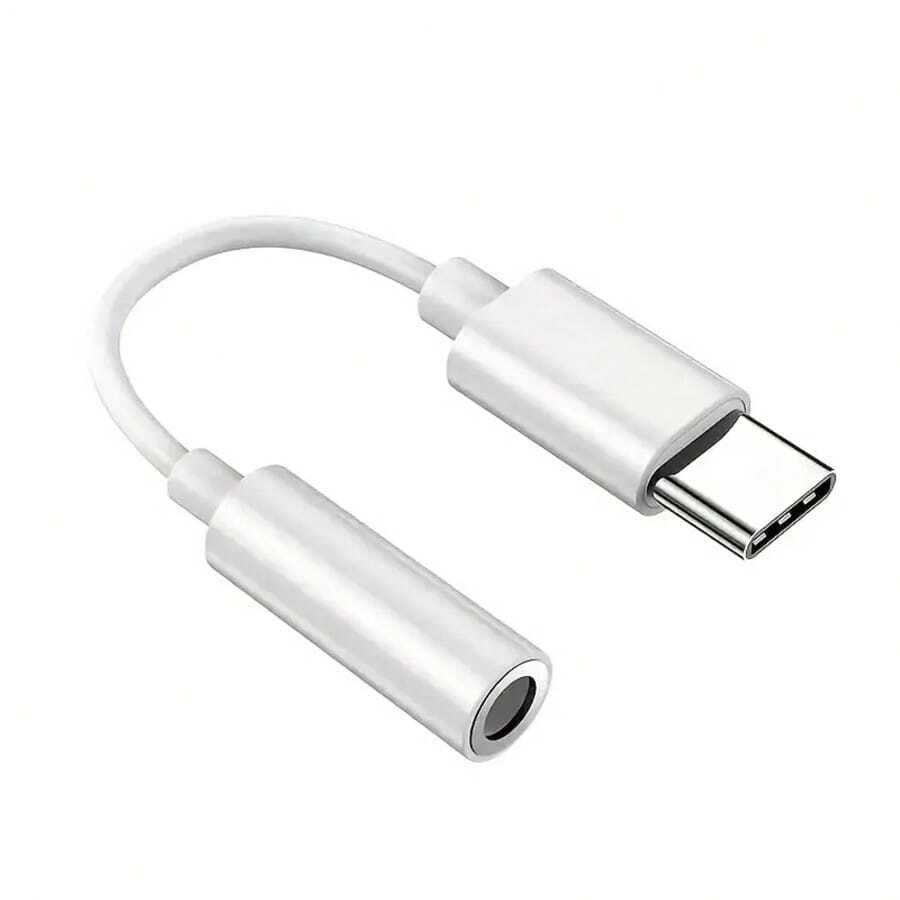 1/2/5/10PCS Adaptador De Conector Usb Tipo C A Jack De Auriculares Hembra De 3,5 Mm, Cable Auxiliar Usb C A Dongle De Audio Compatible, El Conector Macho Usb C A Hembra De 3,5 Mm Funciona Bien Con Todos Los Dispositivos Tipo C: Galaxys23 S23+ S23 Ultra, S22 S22+ S22 Ultra, S21 S21+ S21 Ultra, S20 Ultra S20 Z Flip S20+ S10 S9 S8 Plus, Pixel 5 4 3 2 Xl, Compatible Con Iphone 15 Plus Iphone15 Pro Max, Ipad Pro 2020/2018, Y Más. - 2 piezas - Ver 1