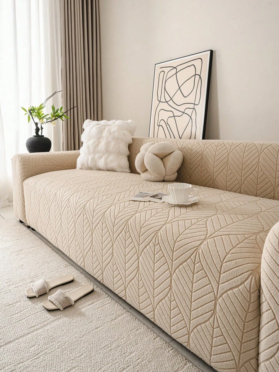 Dicke Ganzjahres-Sofabezug - Elastischer Stretch-Einteiler, Haustier-resistent, maschinenwaschbar, Flauschstoff, passend für Einzel-/Doppel-/3-4-Sitzer & Eckschlafsofas mit passenden Kissen (Klassisches Design), Sofabezüge