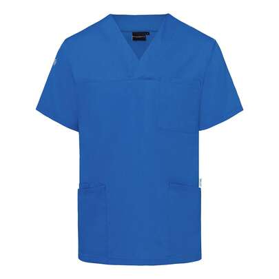Karlowsky Mens Essential Slipon ShortSleeved Work Tunic (Royal Blue)