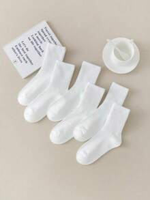 There Is A Tree Of 6 Bags Of Light And Casual Calf Socks For Female Crew Members, With A Size Of 36-39