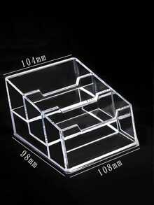 1 件办公桌上的亚克力名片夹，透明塑料桌面名片展示架，名片夹，名片盒，可容纳 30-50 张名片，亚克力名片展示架