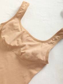 女士吊带背心 收腹塑身衣 无缝压缩背心 塑身衣 - 杏色 - 查看 7