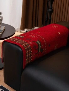 1 件四季沙发垫套，现代简约圣诞装饰沙发座椅保护套，防尘可洗沙发套，红色清新时尚柔软防褪色宠物友好型套，可调节，适用于转角沙发、卧室、办公室、客厅家具