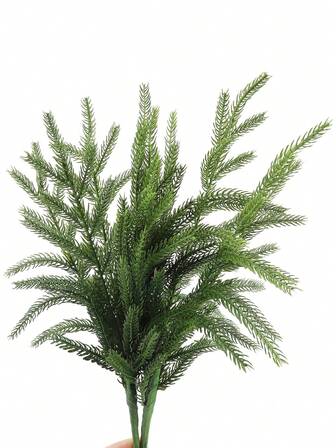 3/5 piezas de ramas artificiales de pino de Norfolk, tallos de pino de cedro falso de 45 cm para decoración navideña, centros de mesa, coronas y arreglos florales