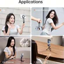 360° drehbarer magnetischer Handyhalter mit Federklammer, tragbares Aluminiumlegierung-Stativ für Live-Streaming, Selfies und Videoanrufe, einstellbare Höhe & Winkel, kompatibel mit den meisten Smartphones, stabiler Standfuß, Selfie-Stick, modernes Zubehör, robuste Konstruktion, für Content-Ersteller, schlankes Design, hochwertige Verarbeitung, für Social-Media-Nutzer