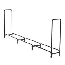 UNHO 12ft Long Firewood Log Rack Adjustable Strong Metal Fireplace Wood Storage Stand - Black - View 8