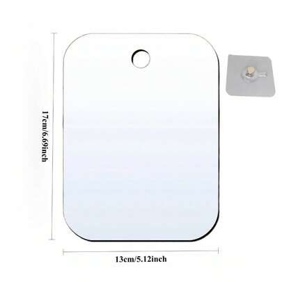 Unbreakable Fog Free Mirror Large Acrylic Anti Fog Shower Mirror With Hook Portable Shaving Fogless Bathroom Accessory