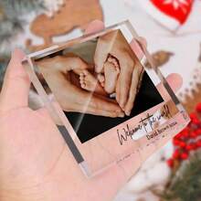 1 pièce Décoration photo acrylique personnalisée, personnalisation de photo et de texte, histoire d'amour, photo de famille, cadeau de la Saint-Valentin, animal de compagnie, personnalisation de photo de nouveau-né, décoration de chambre et de salon, anniversaire de mariage, cadeau d'anniversaire, cadeau de Noël