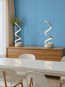 2 pezzi Lampada da scrivania a LED a spirale moderna, lampada da comodino dimmerabile con 3 modalità di colore per camera da letto, lampada da scrivania a spirale con luminosità regolabile per soggiorno, studio, decorazione della stanza, include lampadina LED