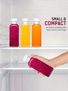 1/6/10 Stück Kunststoff Saftflaschen mit weißen Deckeln, auslaufsichere klare Kunststoff Saftflaschen - perfekt für Smoothies, Milch & selbstgemachte Getränke - Entsaftungsbehälter Wasserflasche für Outdoor für Sport, für den Kühlschrank, wiederverwendbare Entsaftungsflaschen, Smoothie Flasche, leere Kunststoff Saftflaschen, Getränkebehälter mit Deckel, leere Milchflaschen Kunststoff Smoothie Trinkflaschen (Mehrere Größen: 120ML/250ML/450ML/250ml/350ml)