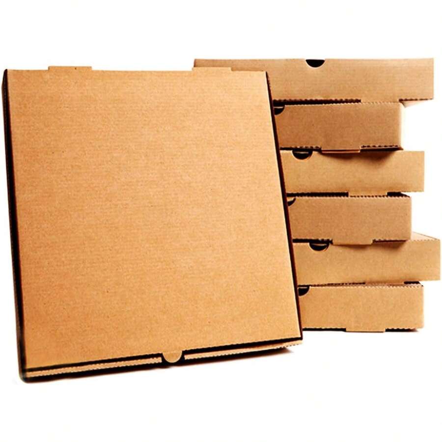100 Pack Pizza Boxes Plain Brown Postal Box Takeaway Style Box - 16" - 100 - View 1