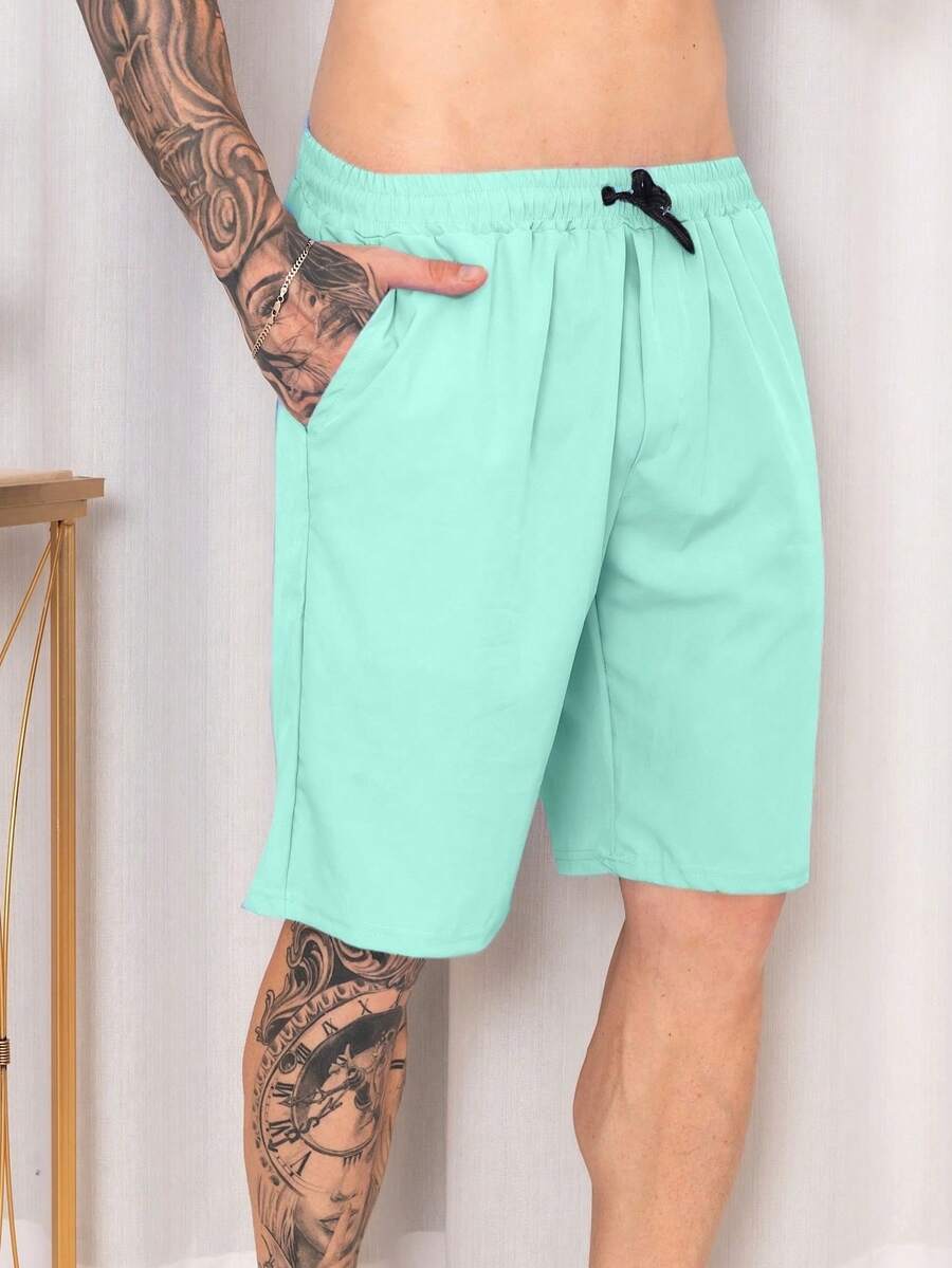 Men Shorts - Mint Green - View 1